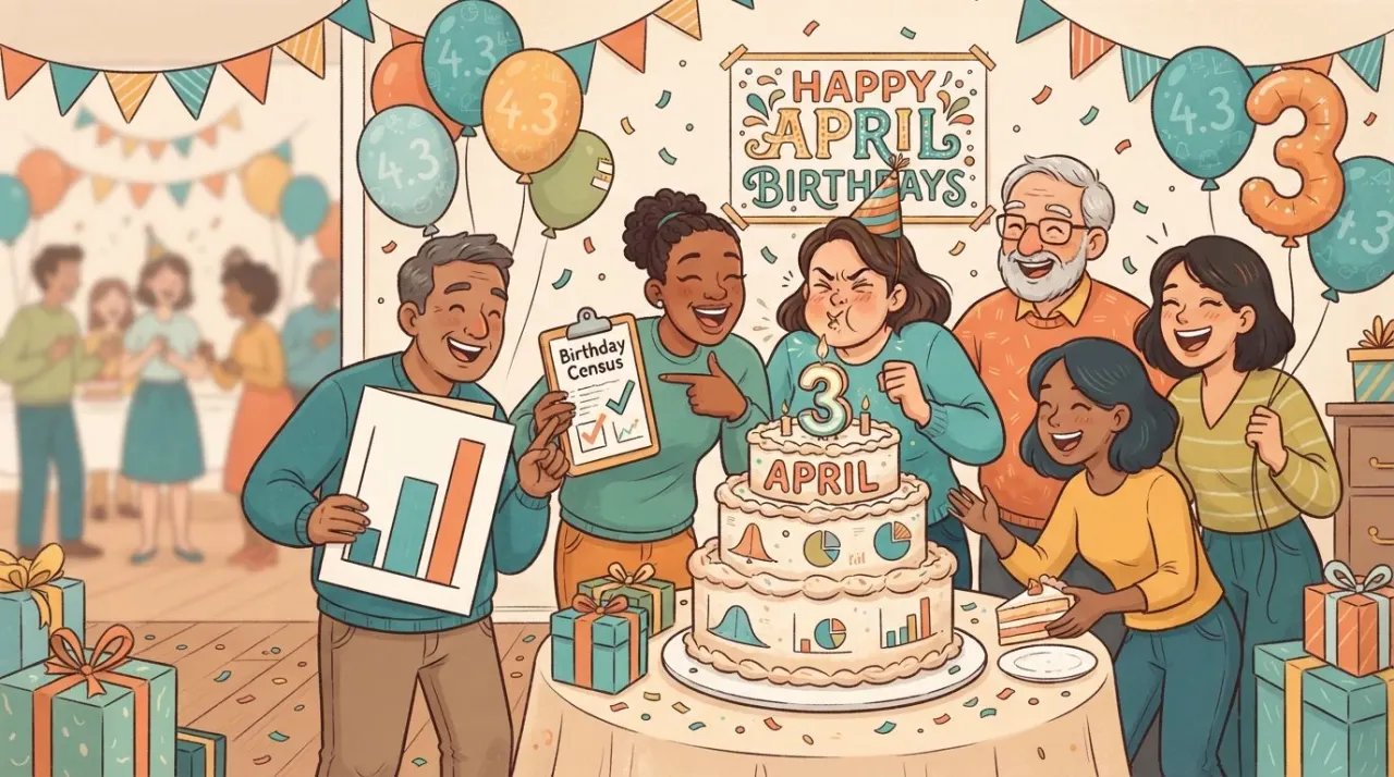 April 3 birthday statistics calendar image