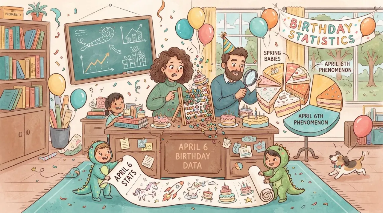April 6 birthday statistics calendar image