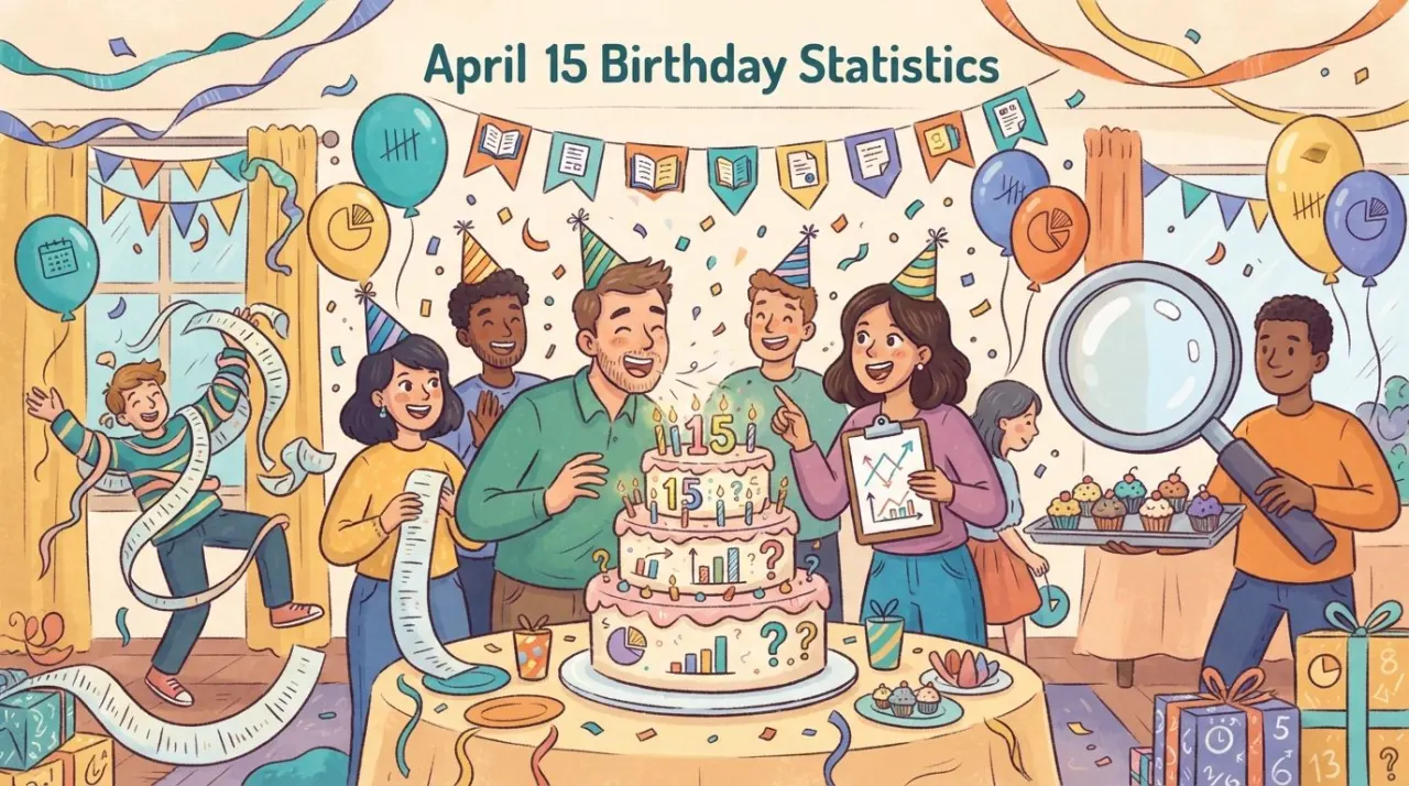 April 15 birthday statistics calendar image