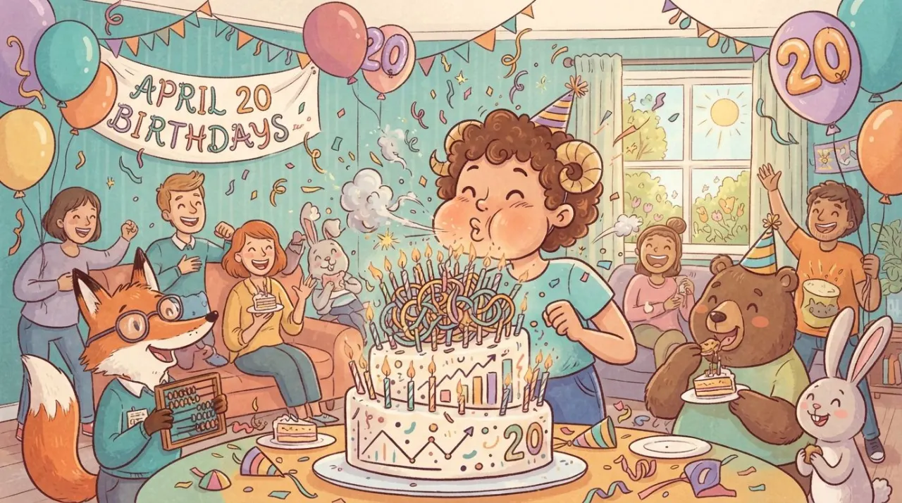April 20 birthday statistics calendar image