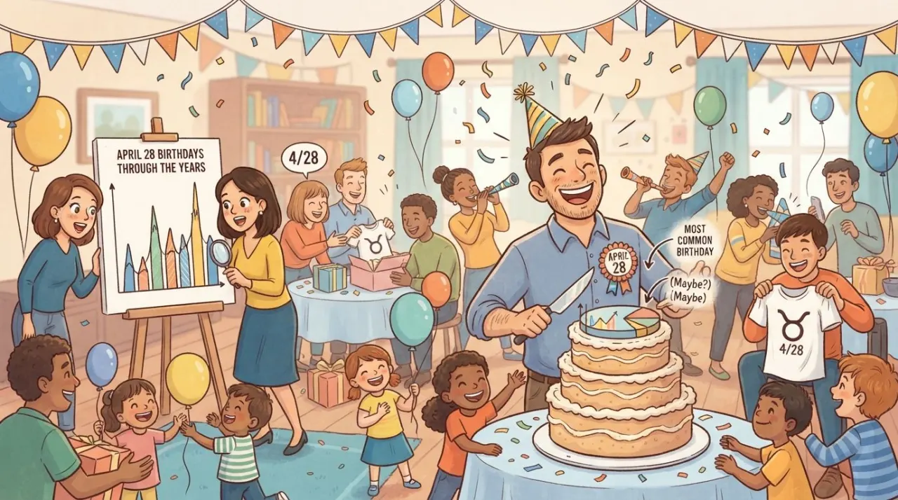 April 28 birthday statistics calendar image