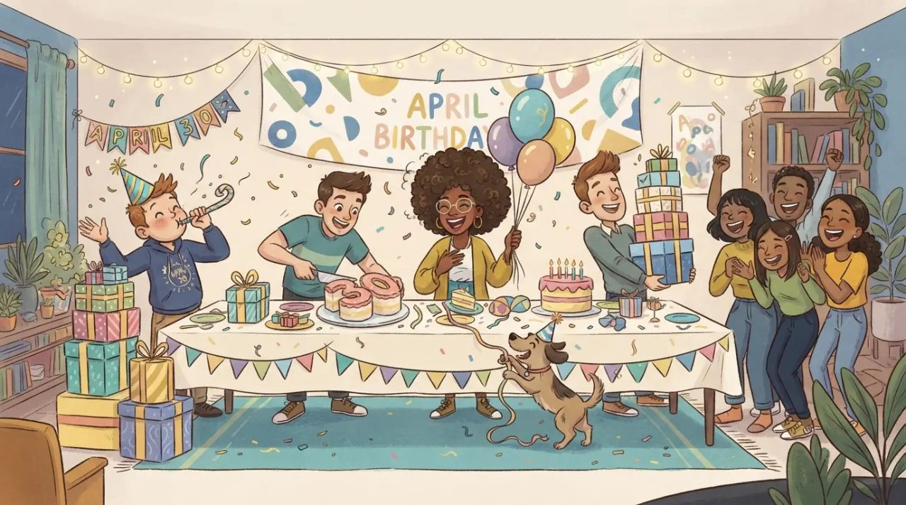 April 30 birthday statistics calendar image