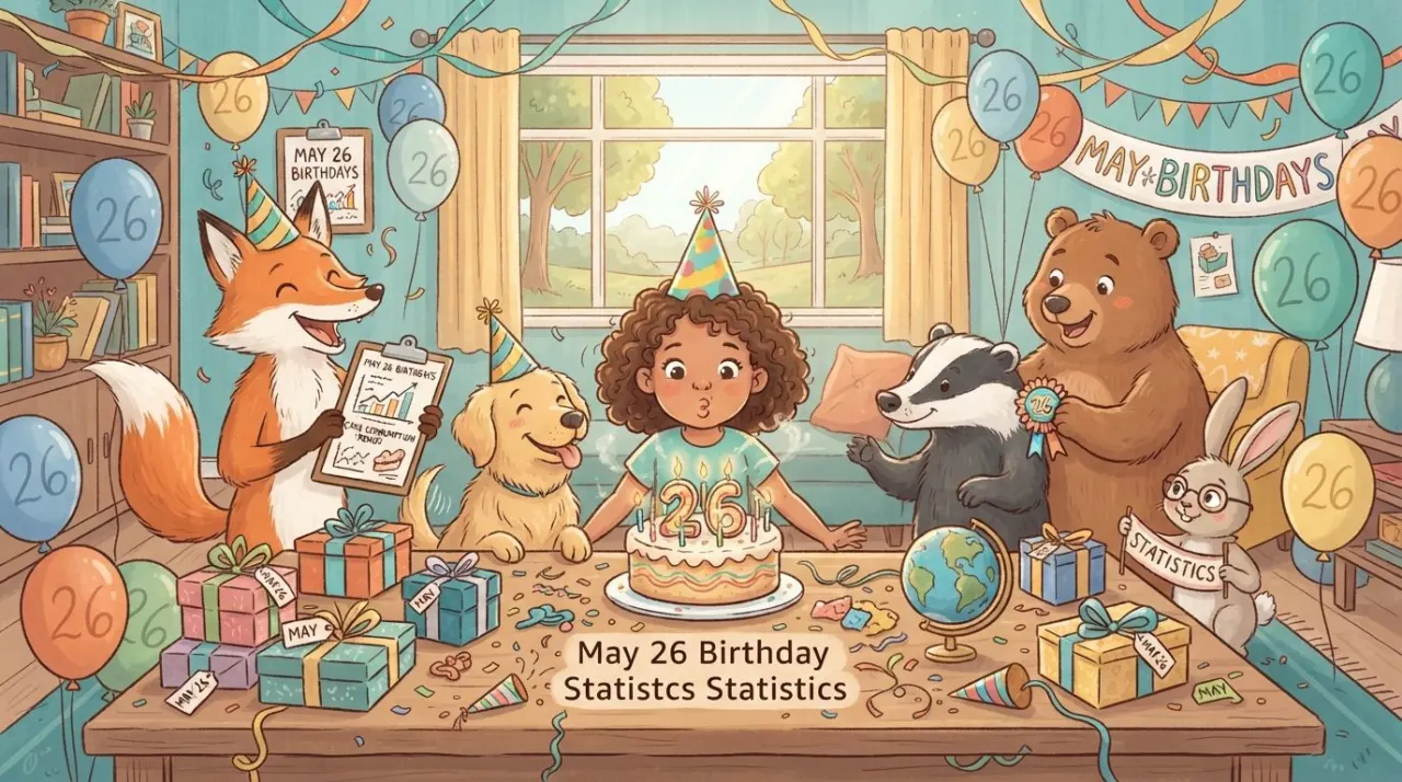 May 26 birthday statistics calendar image
