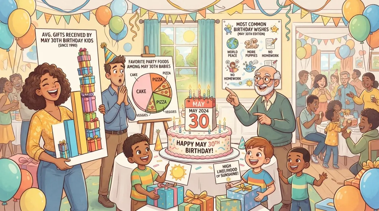 May 30 birthday statistics calendar image