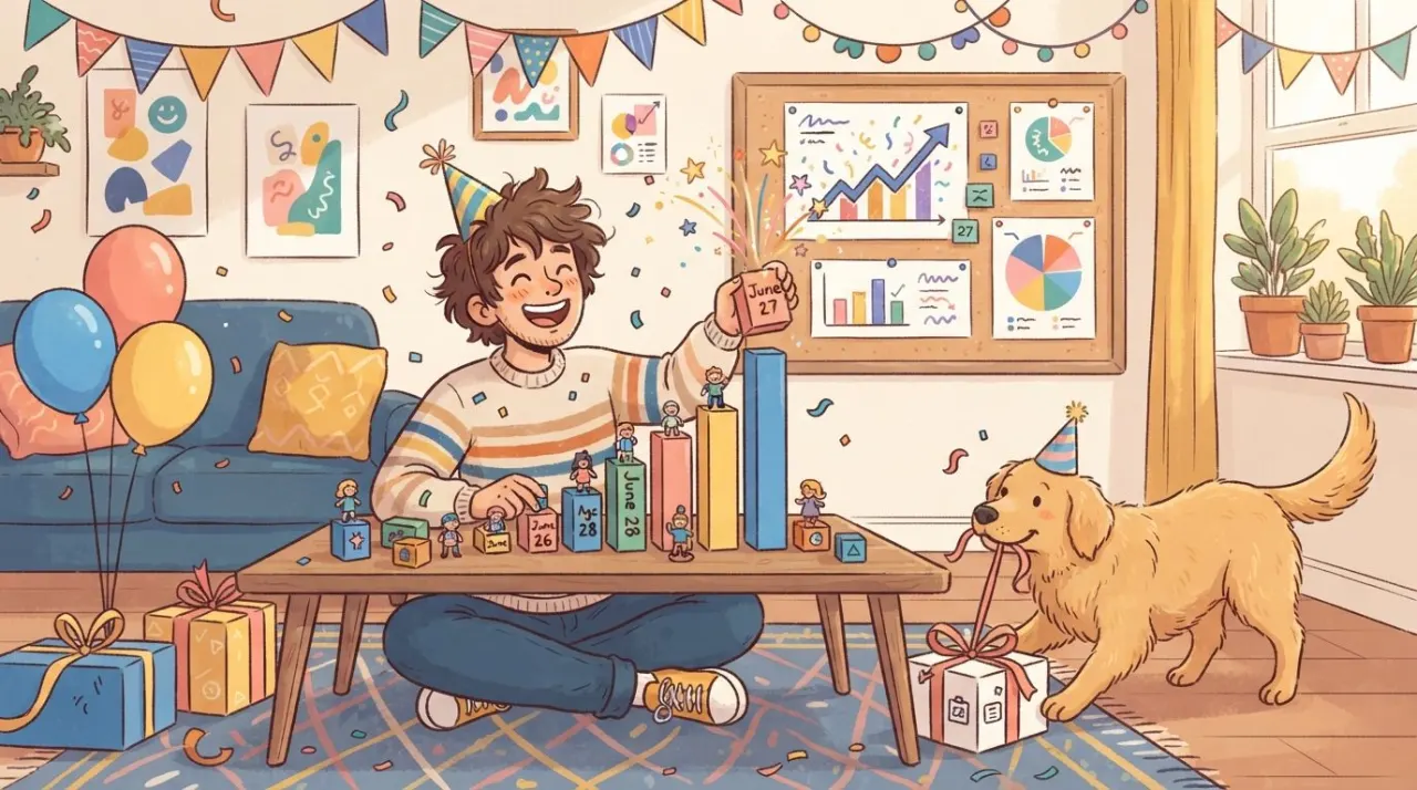 June 27 birthday statistics calendar image