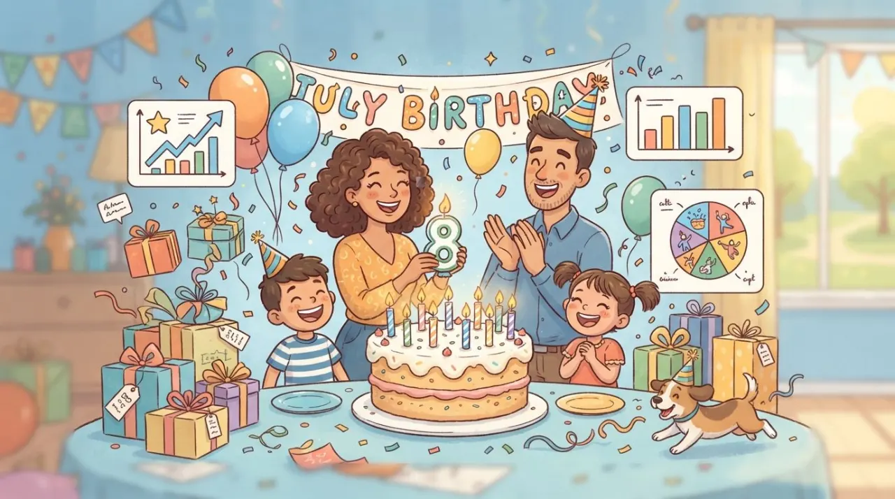 July 8 birthday statistics calendar image