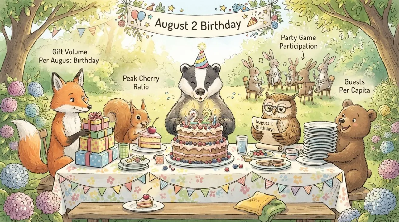 August 2 birthday statistics calendar image