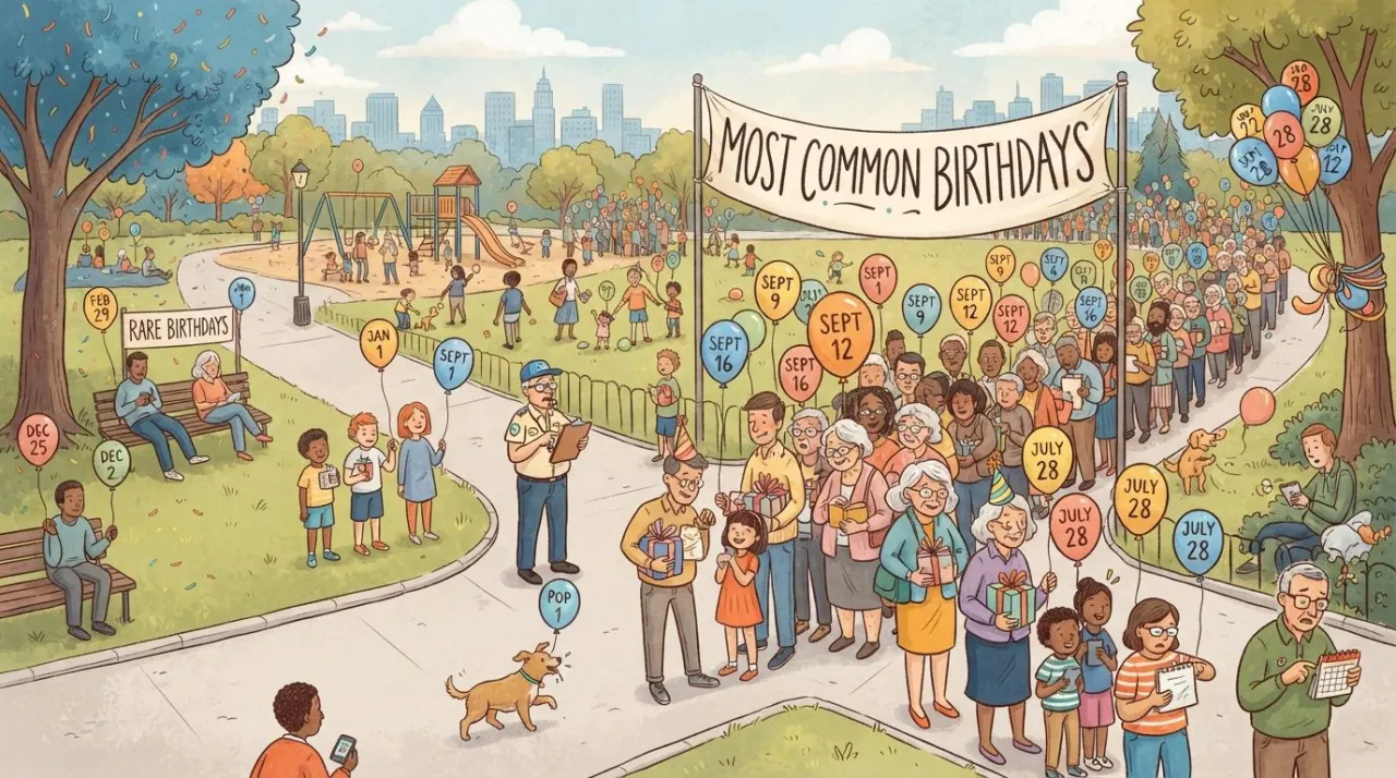 Most Common Birthdays illustration