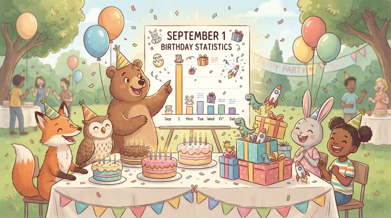 September 1 birthday statistics calendar image