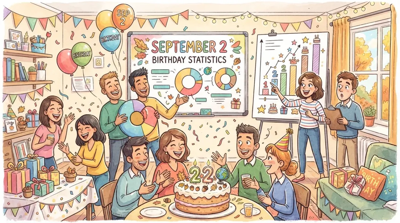 September 2 birthday statistics calendar image