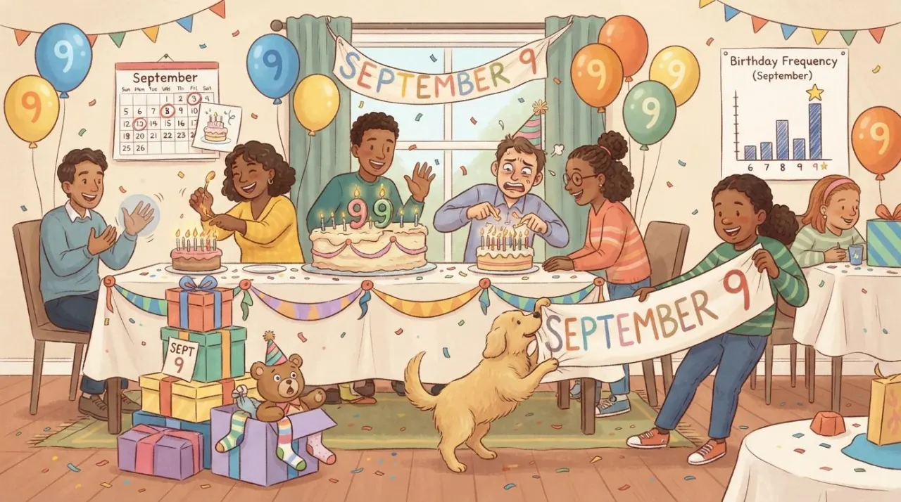 September 9 birthday statistics calendar image