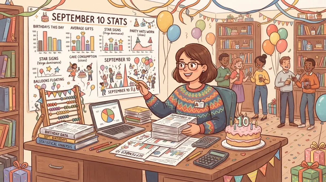 September 10 birthday statistics calendar image
