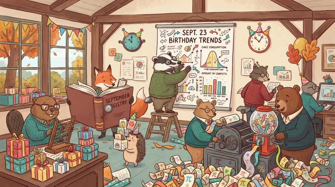 September 23 birthday statistics calendar image