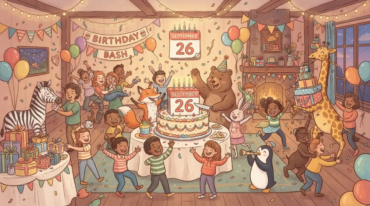 September 26 birthday statistics calendar image