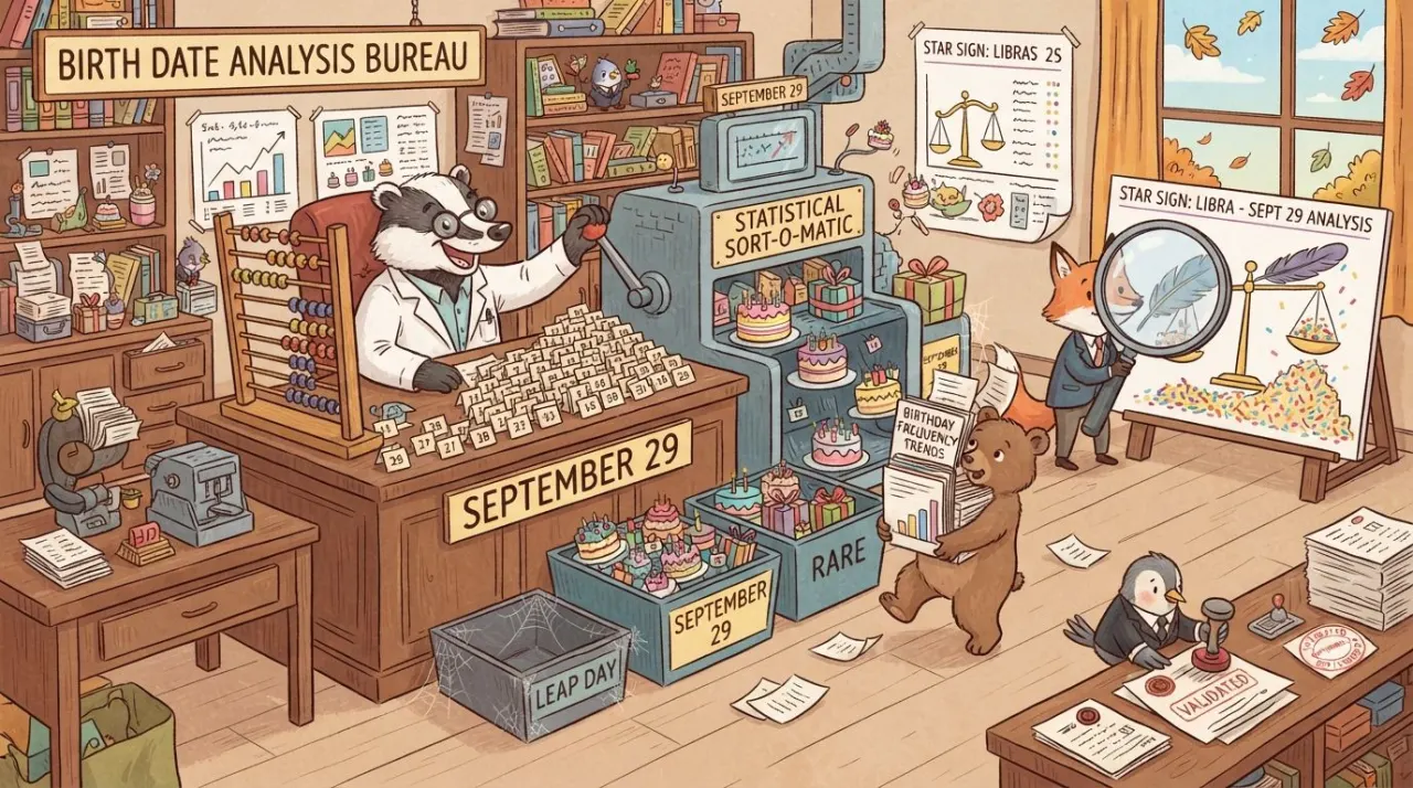 September 29 birthday statistics calendar image