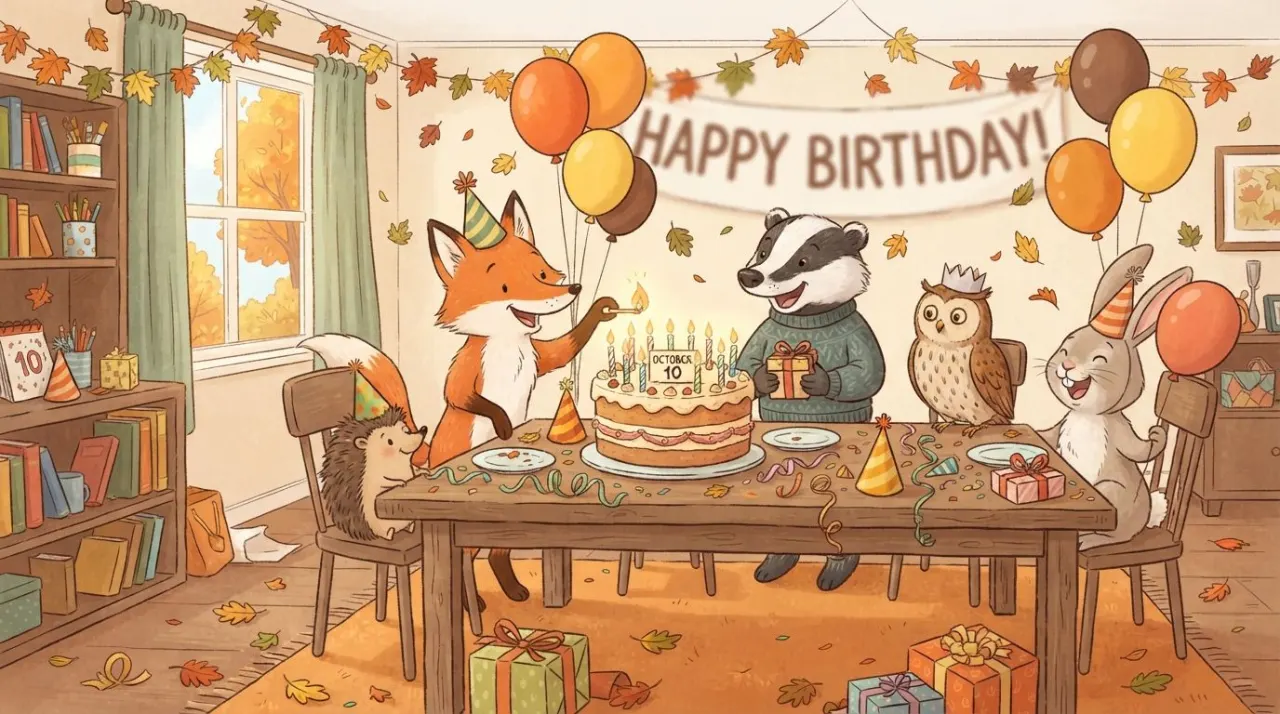 October 10 birthday statistics calendar image