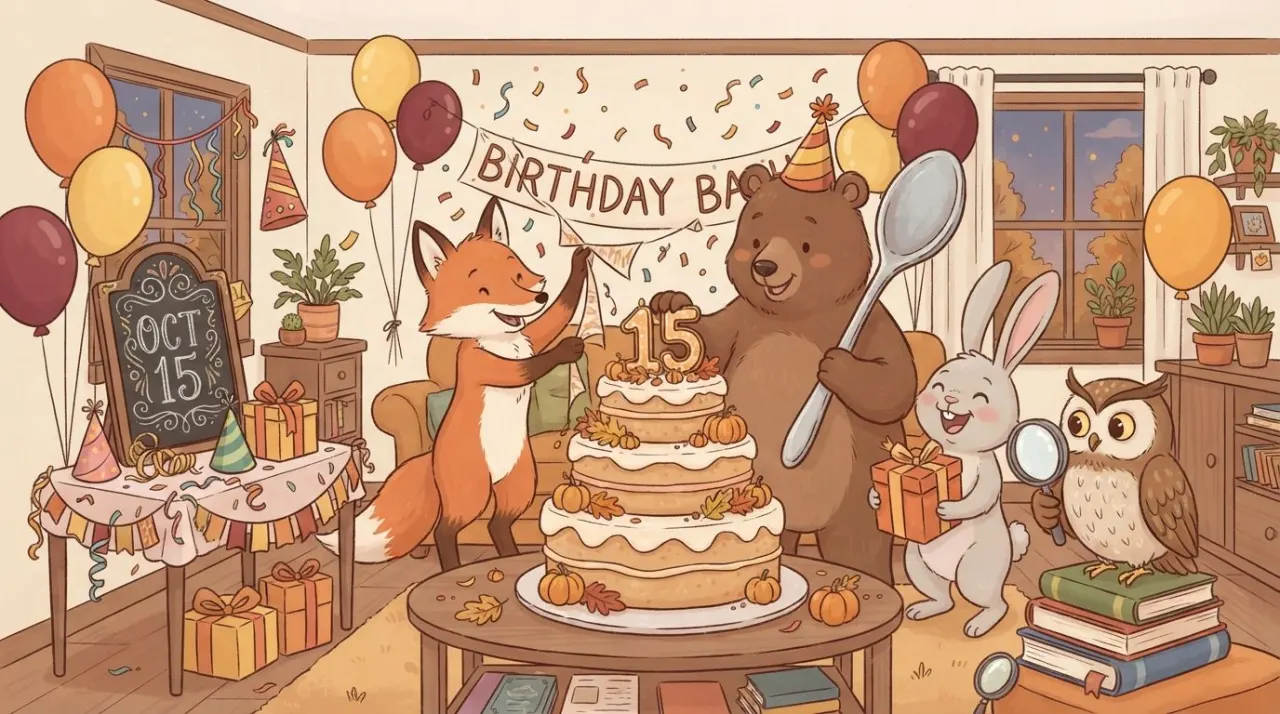 October 15 birthday statistics calendar image