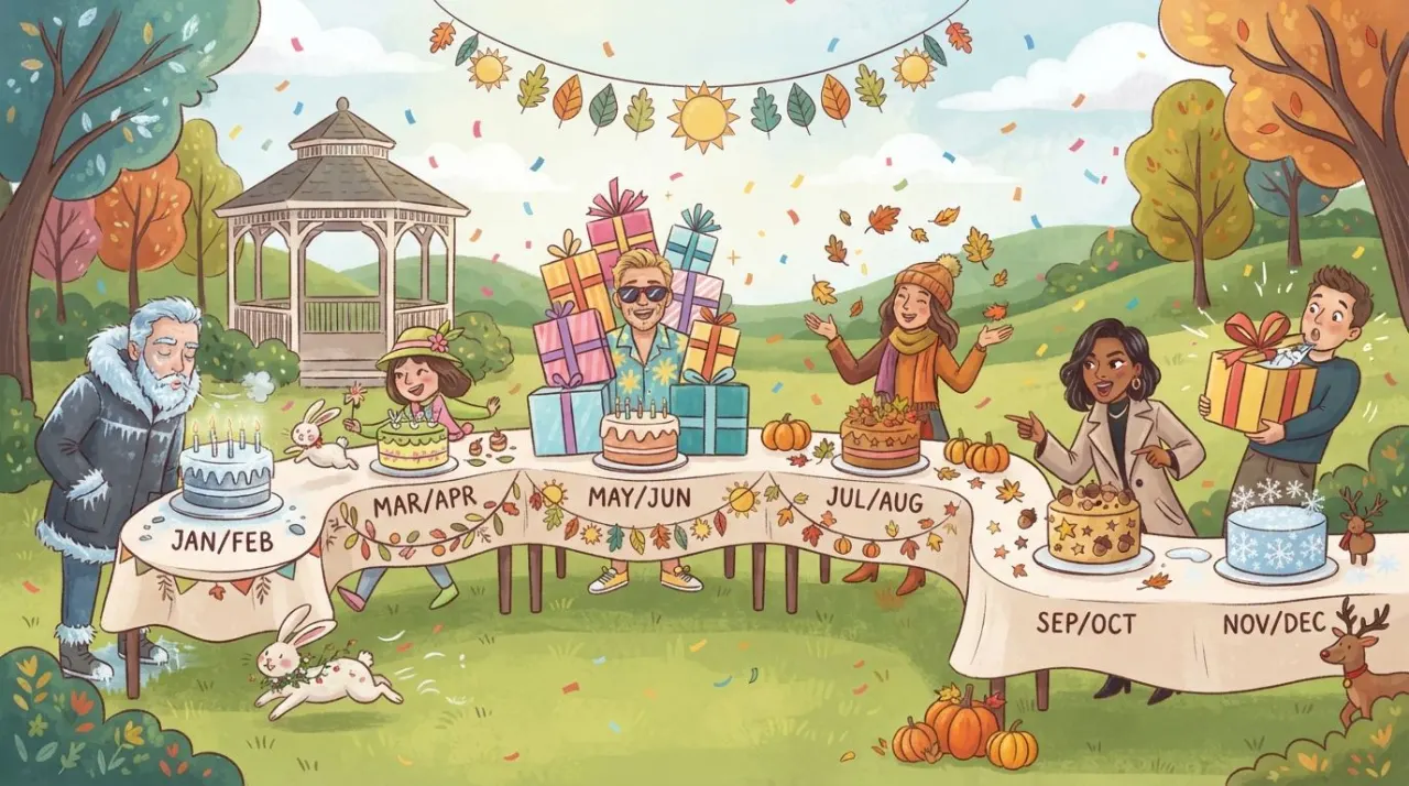 Celebrity Birthdays by Month illustration