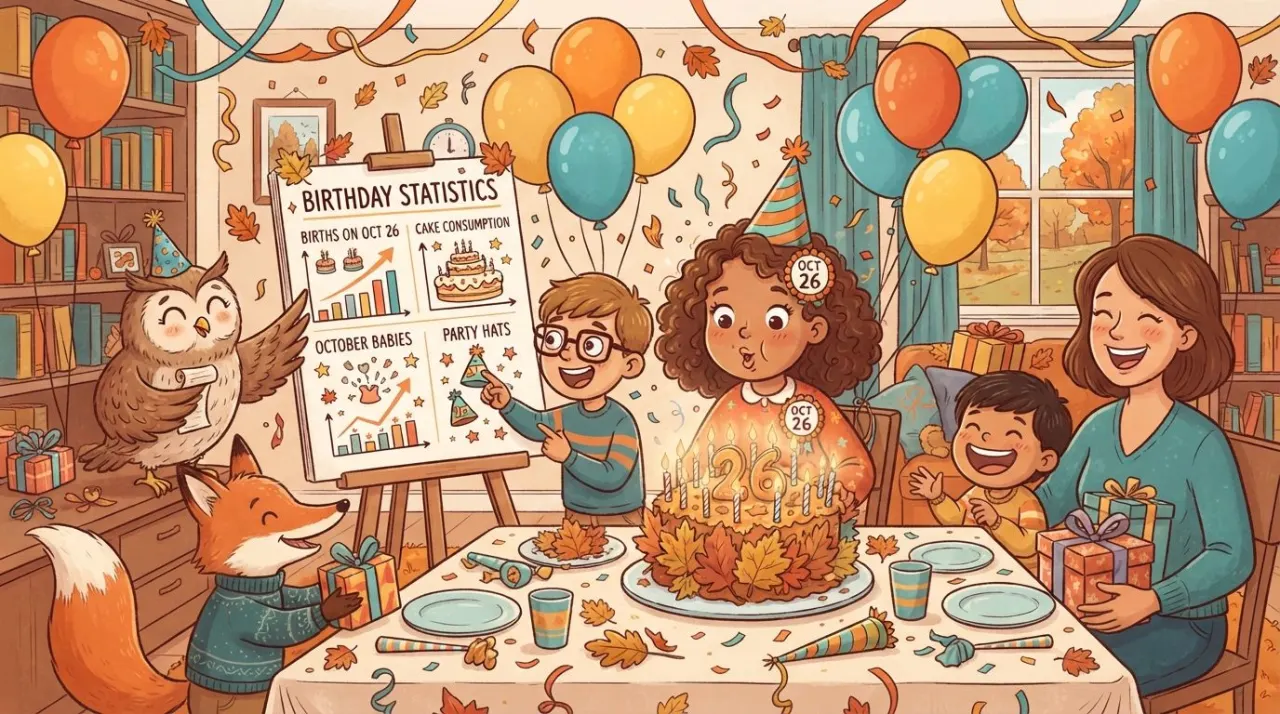 October 26 birthday statistics calendar image