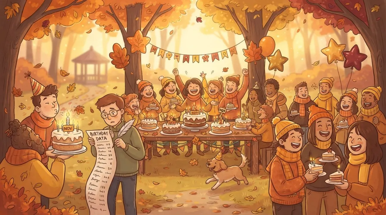 November 2 birthday statistics calendar image