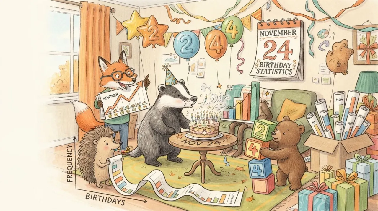 November 24 birthday statistics calendar image
