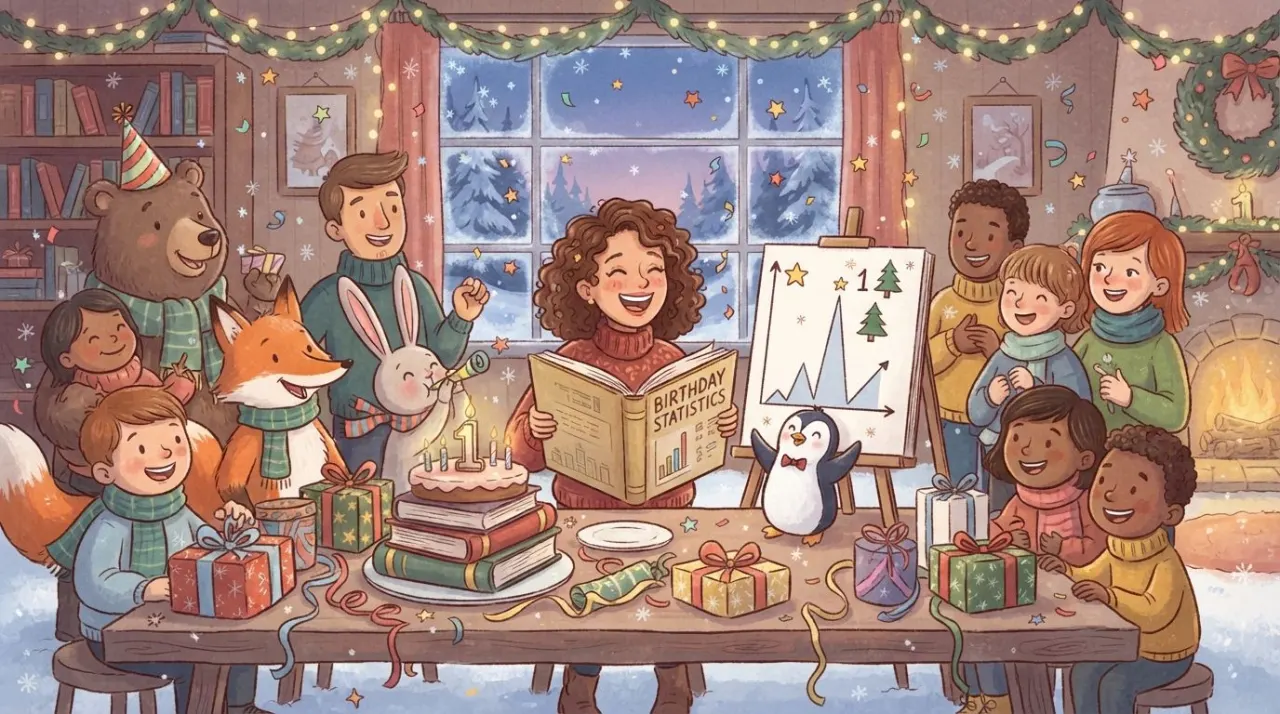 December 1 birthday statistics calendar image