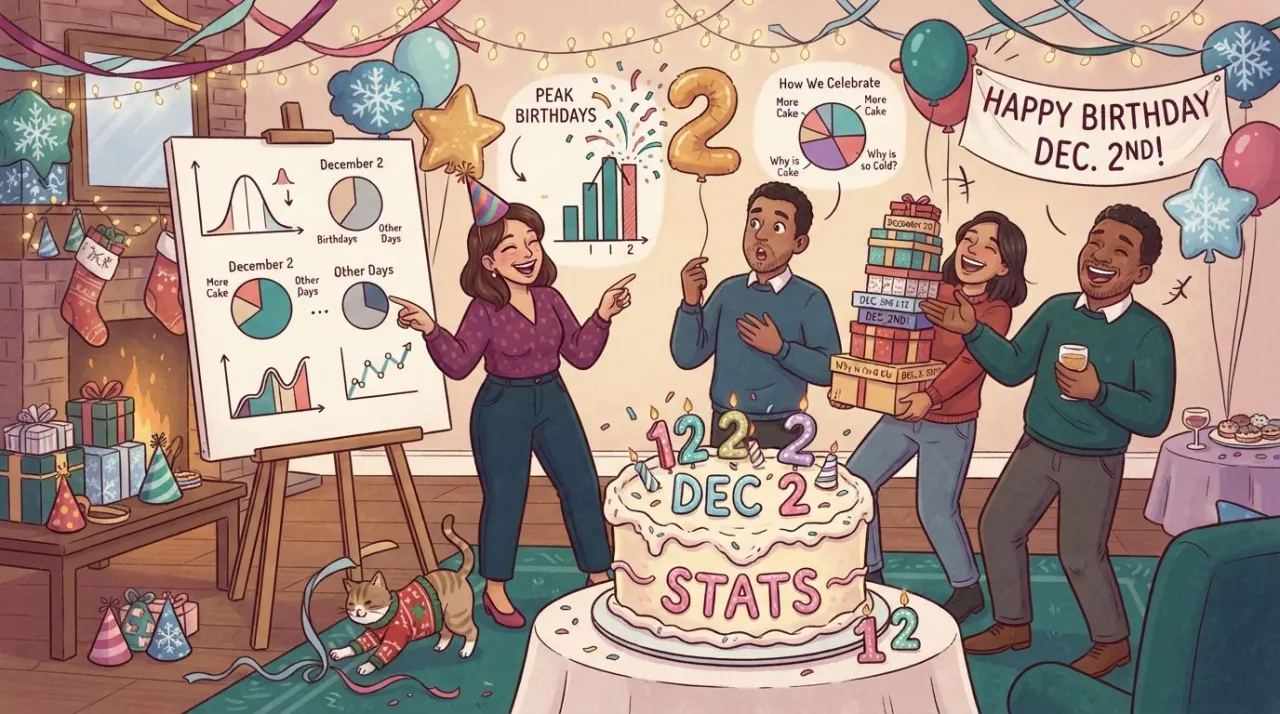 December 2 birthday statistics calendar image