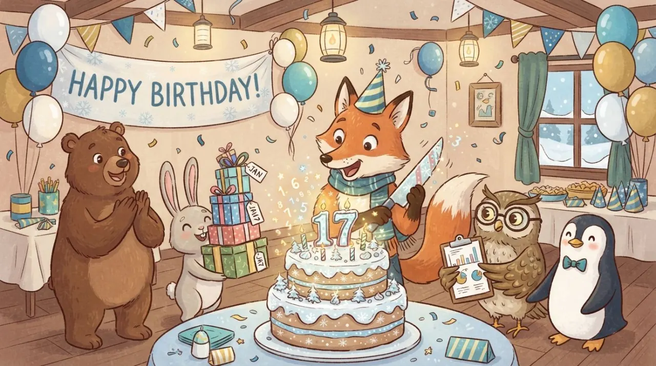 January 17 birthday statistics calendar image