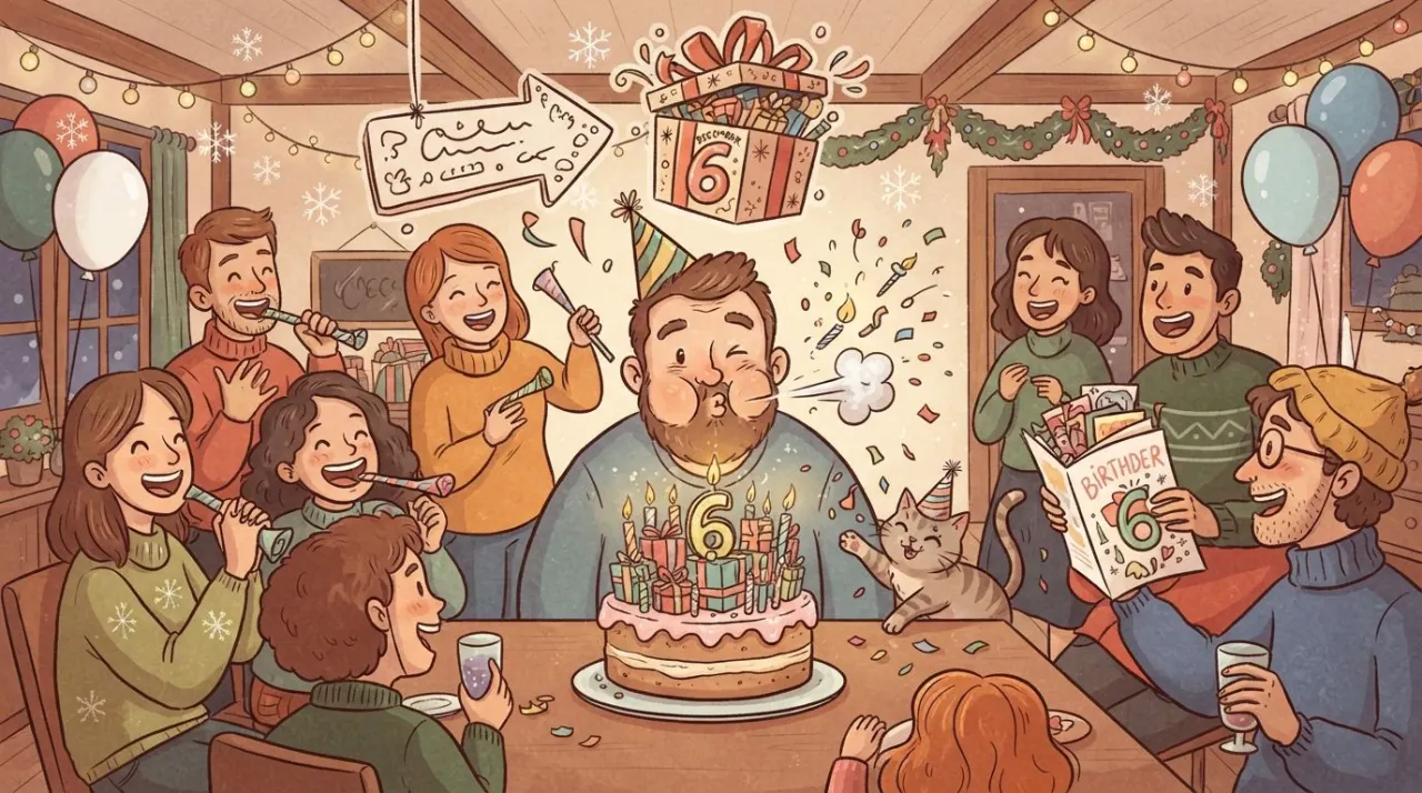 December 6 birthday statistics calendar image