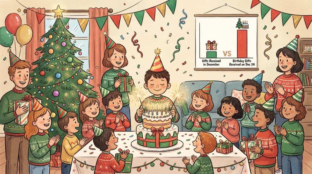 December 24 birthday statistics calendar image
