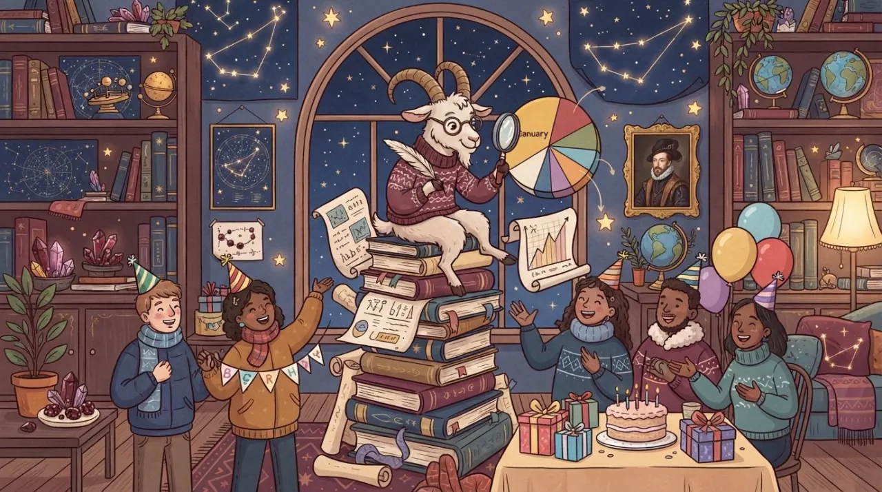 Capricorn Birthday Statistics illustration