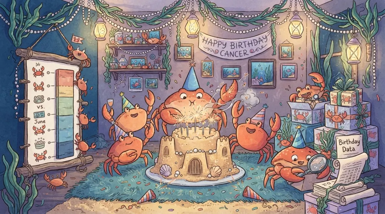 Cancer Birthday Statistics illustration