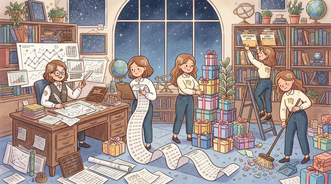 Virgo Birthday Statistics illustration
