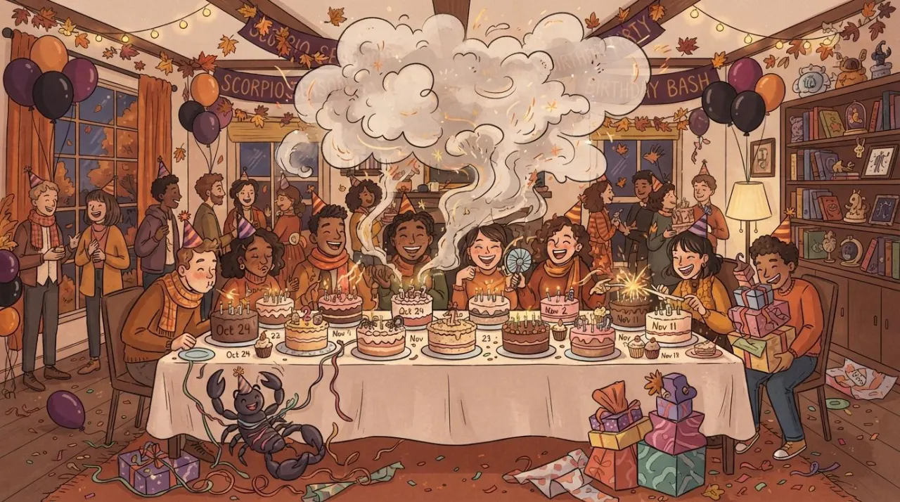 Scorpio Birthday Statistics illustration