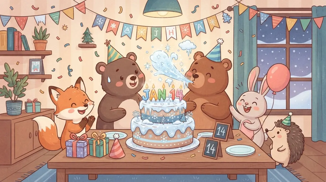 January 14 birthday statistics calendar image