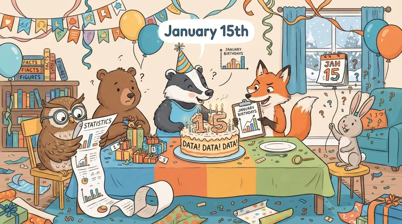January 15 birthday statistics calendar image
