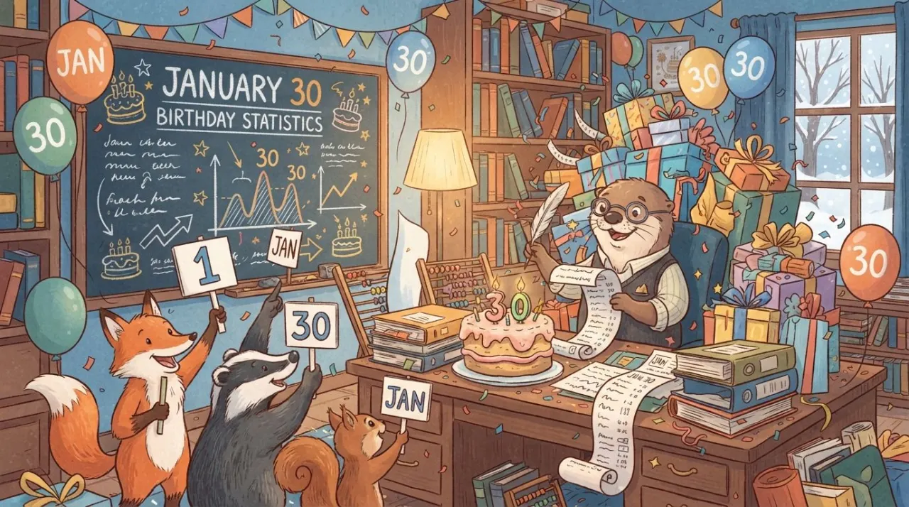 January 30 birthday statistics calendar image